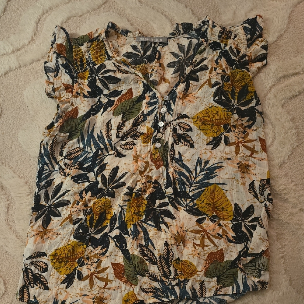 Floral Button-Up Blouse